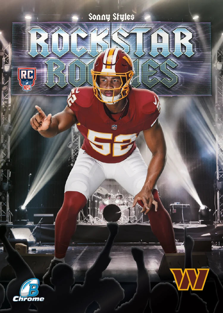 Rockstar Rookies football sample card