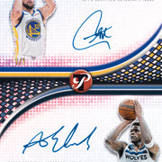 Stephen Curry and Anthony Edwards Pristine Pair dual autograph sample card