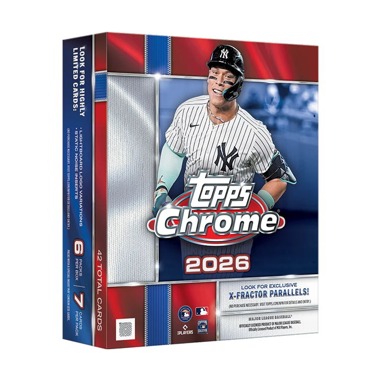 2026 Topps Chrome Baseball Mega Box sealed trading card box